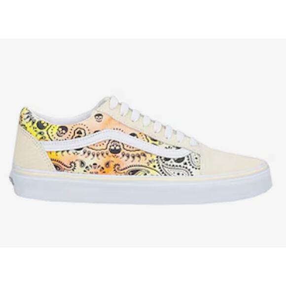 Vans Old Skool Bandana Flame Beige Orange size 8.5 - Picture 1 of 12